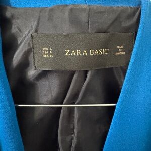 Royal Blue Zara Basic Blazer with Zippers